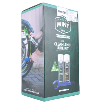 Kit Oxford de limpieza y lubricación de cadena de moto MINT